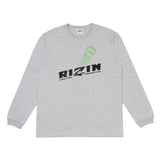 RIZIN ライジン SHOOTING GLOVE ロングTシャツ(ネオングリーングローブグラフィック)