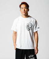 RIZIN GLOVE 2 【DRY】 Tシャツ|ホワイト/ブラック