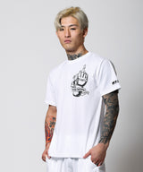 RIZIN GLOVE 2 【DRY】 Tシャツ|ホワイト/ブラック