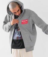 RIZIN SOUVENIR ジップアップスウェットパーカー / GRAY