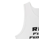RIZIN ロゴ タンクトップ ノースリーブ ヴィンテージ風ロゴ ライジン 格闘技 トレーニングウェア ホワイト