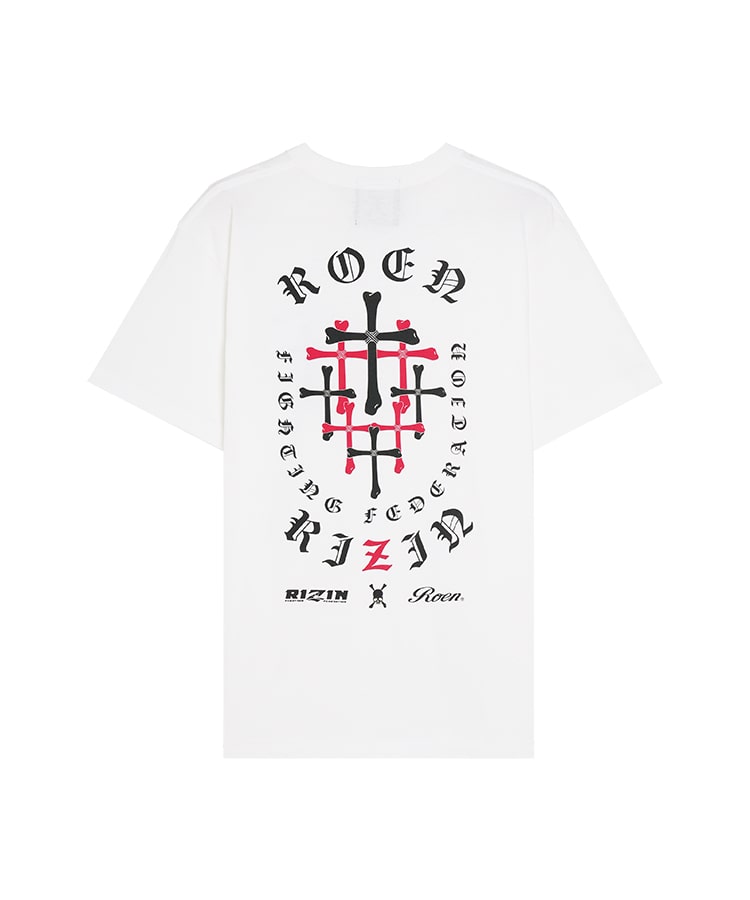 RIZIN 公式グッズ】RIZIN×Roen CROSSBONE T-Shirt / WHITE ライジン