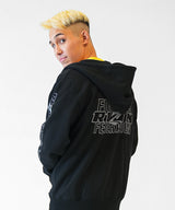 RIZIN RFF ジップアップスウェットパーカー / BLACK