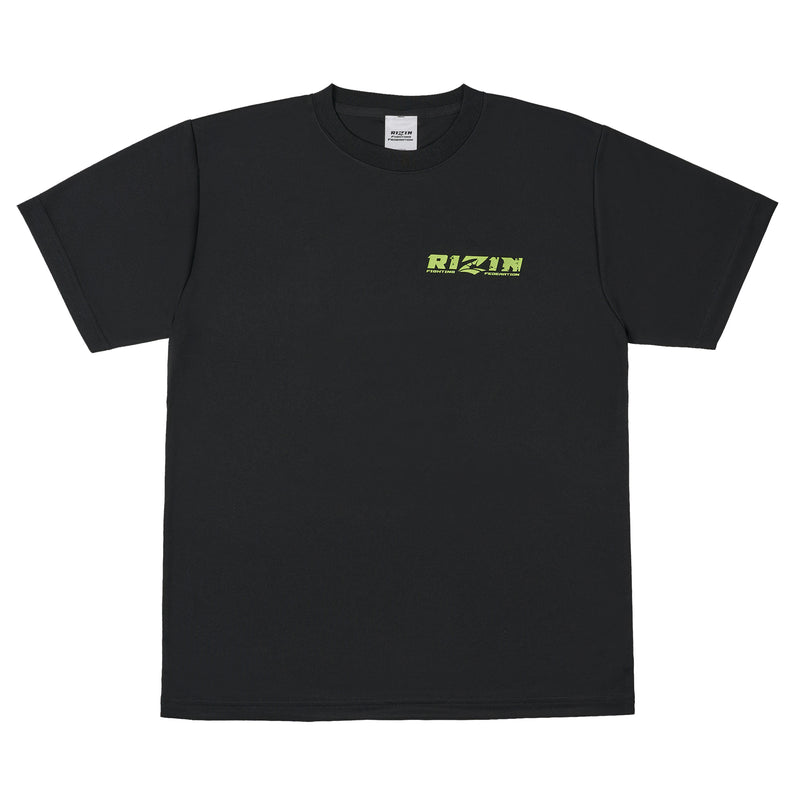 RIZIN 公式グッズ】RIZIN GLOVE 4 【DRY】 Tシャツ BLK/GREEN｜RIZIN