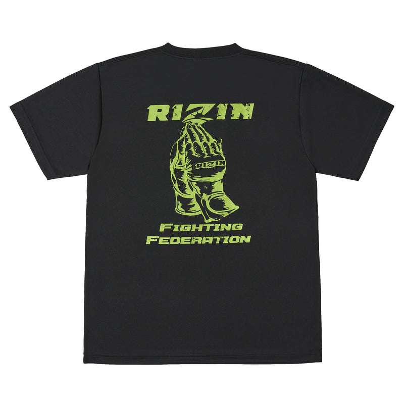 RIZIN 公式グッズ】RIZIN GLOVE 4 【DRY】 Tシャツ BLK/GREEN｜RIZIN
