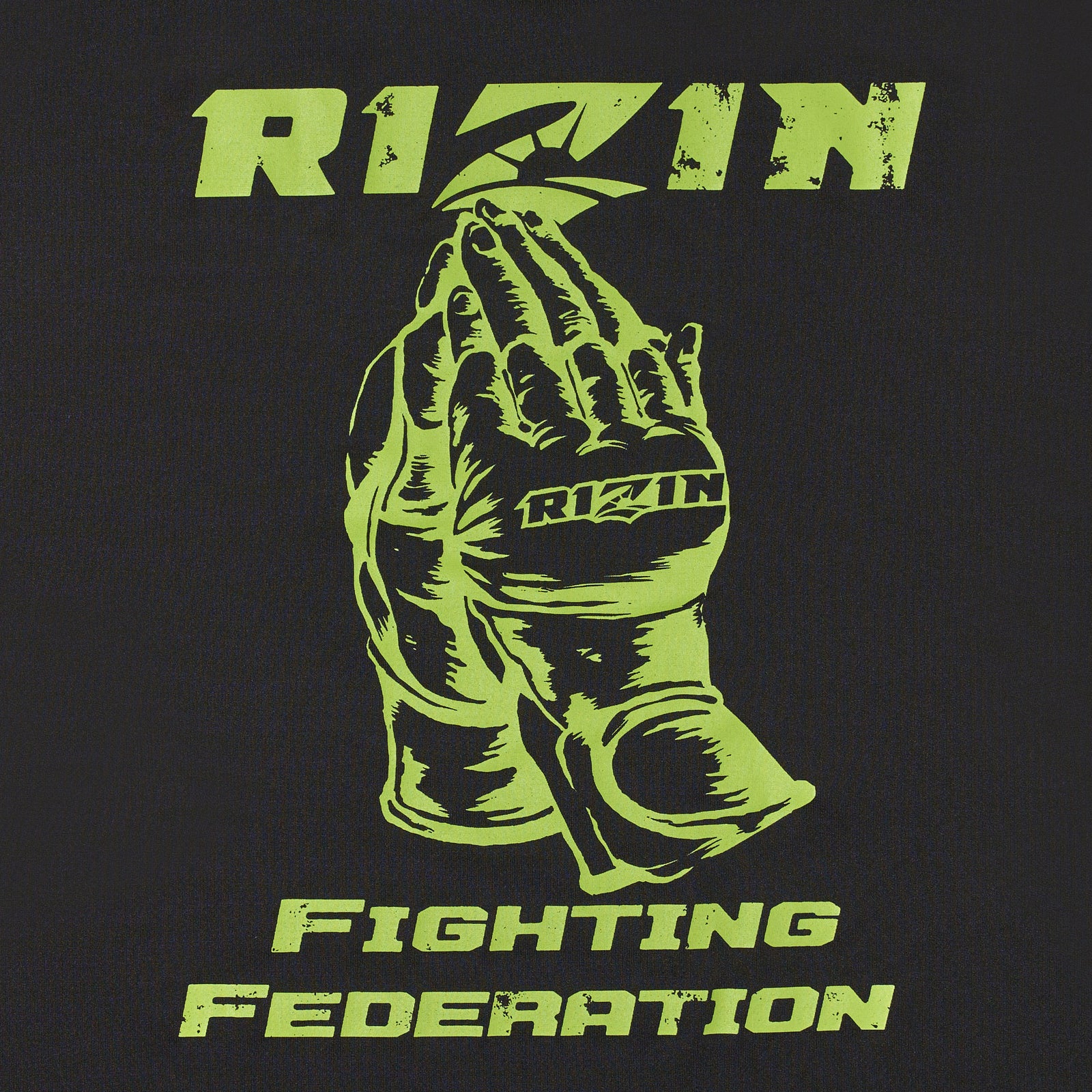 RIZIN 公式グッズ】RIZIN GLOVE 4 【DRY】 Tシャツ BLK/GREEN｜RIZIN