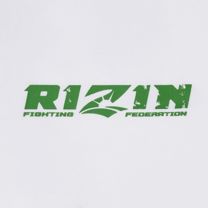 RIZIN 公式グッズ】RIZIN GLOVE 4 【DRY】 Tシャツ WHT/GREEN｜RIZIN