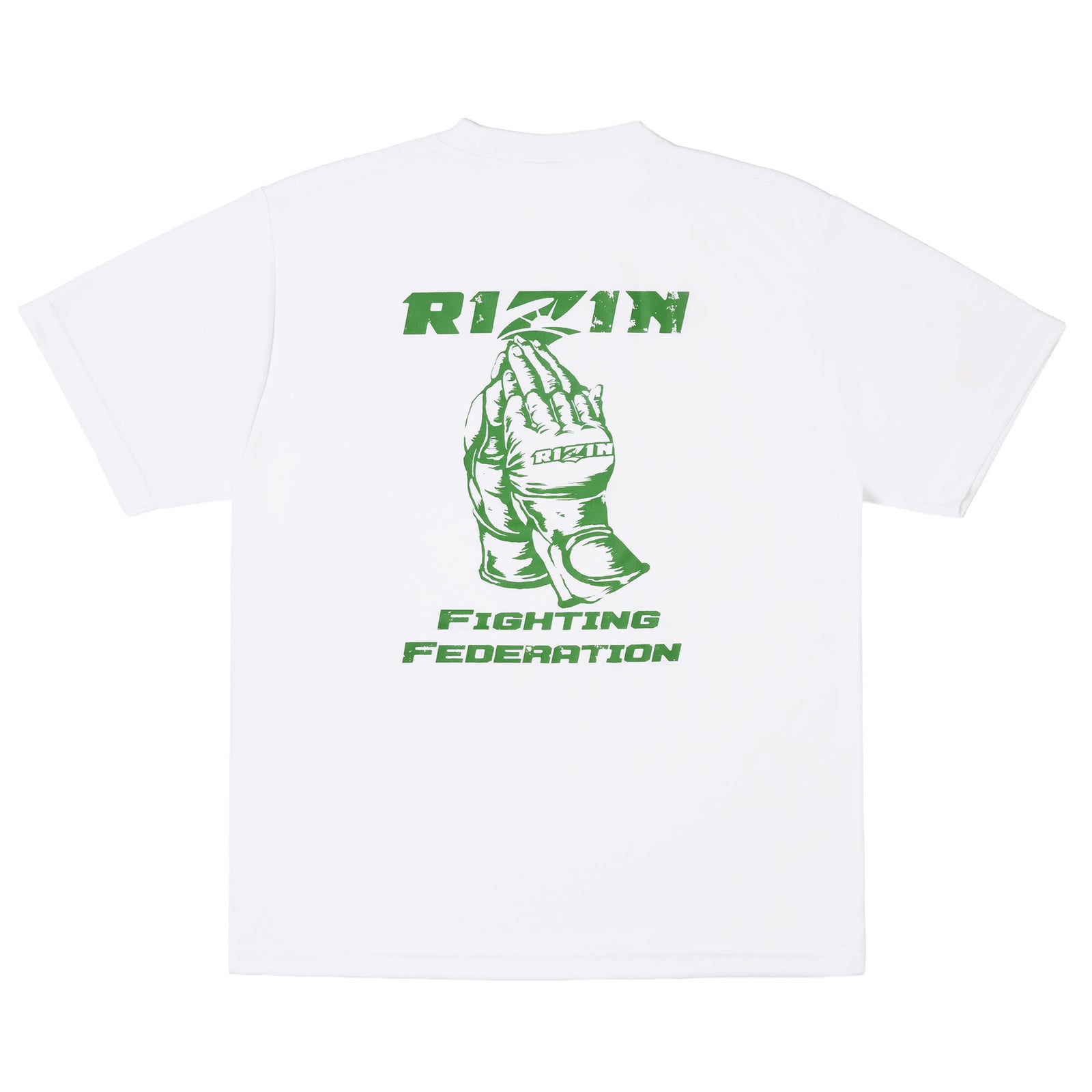 RIZIN 公式グッズ】RIZIN GLOVE 4 【DRY】 Tシャツ WHT/GREEN｜RIZIN