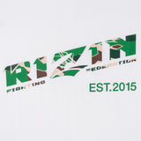 RIZIN CAMO ロゴTシャツ WHT GREEN カモフラ 迷彩 ライジン 格闘技 ホワイト グリーン