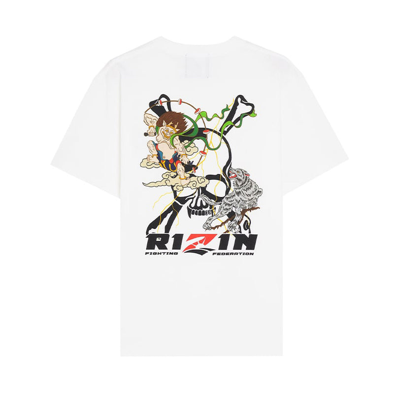 会場限定RIZIN❌ROENコラボTシャツ RIZIN 公式グッズ】RIZIN×Roen 雷神×狼煙 T-Shirt / WHITE ライジン
