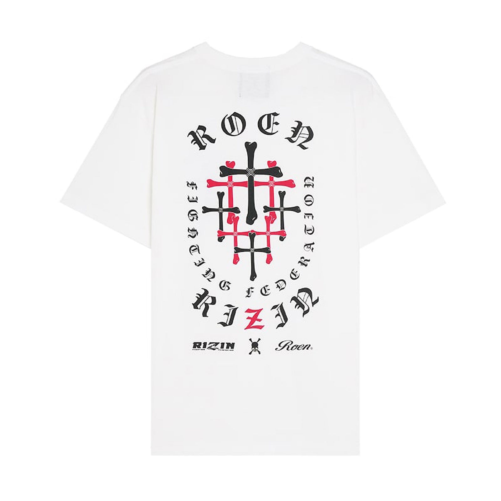RIZIN 公式グッズ】RIZIN×Roen CROSSBONE T-Shirt / WHITE ライジン