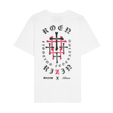 RIZIN×Roen コラボTシャツ クロスボーンデザイン ホワイト - 格闘技・ストリート公式半袖Tシャツ