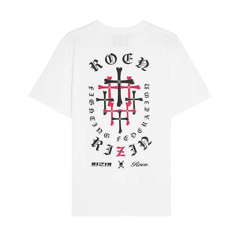RIZIN 公式グッズ】RIZIN×Roen CROSSBONE T-Shirt / WHITE ライジン