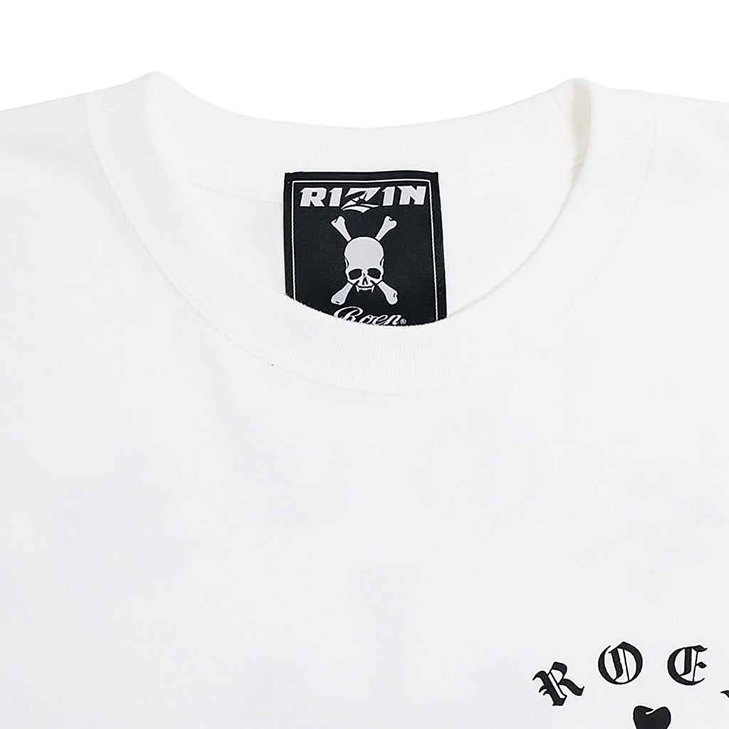 RIZIN 公式グッズ】RIZIN×Roen CROSSBONE T-Shirt / WHITE ライジン