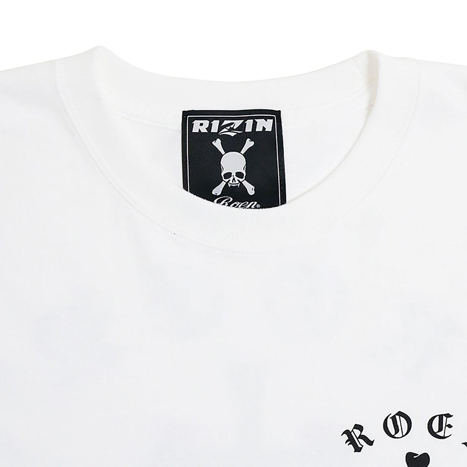 RIZIN 公式グッズ】RIZIN×Roen CROSSBONE T-Shirt / WHITE ライジン