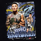 RIZIN公式 萩原京平選手 Tシャツ ブラック ポスターグラフィック
