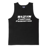 RIZIN ロゴ タンクトップ ノースリーブ ヴィンテージ風ロゴ ライジン 格闘技 トレーニングウェア ブラック