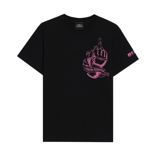 RIZIN GLOVE 2 【綿100％】 Tシャツ｜ブラック/ピンク