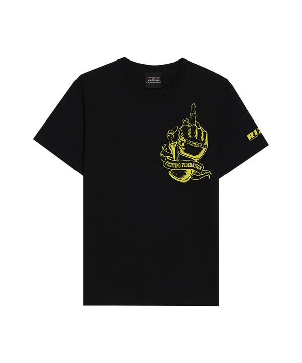 RIZIN GLOVE 2 【綿100％】 Tシャツ｜ブラック/イエロー