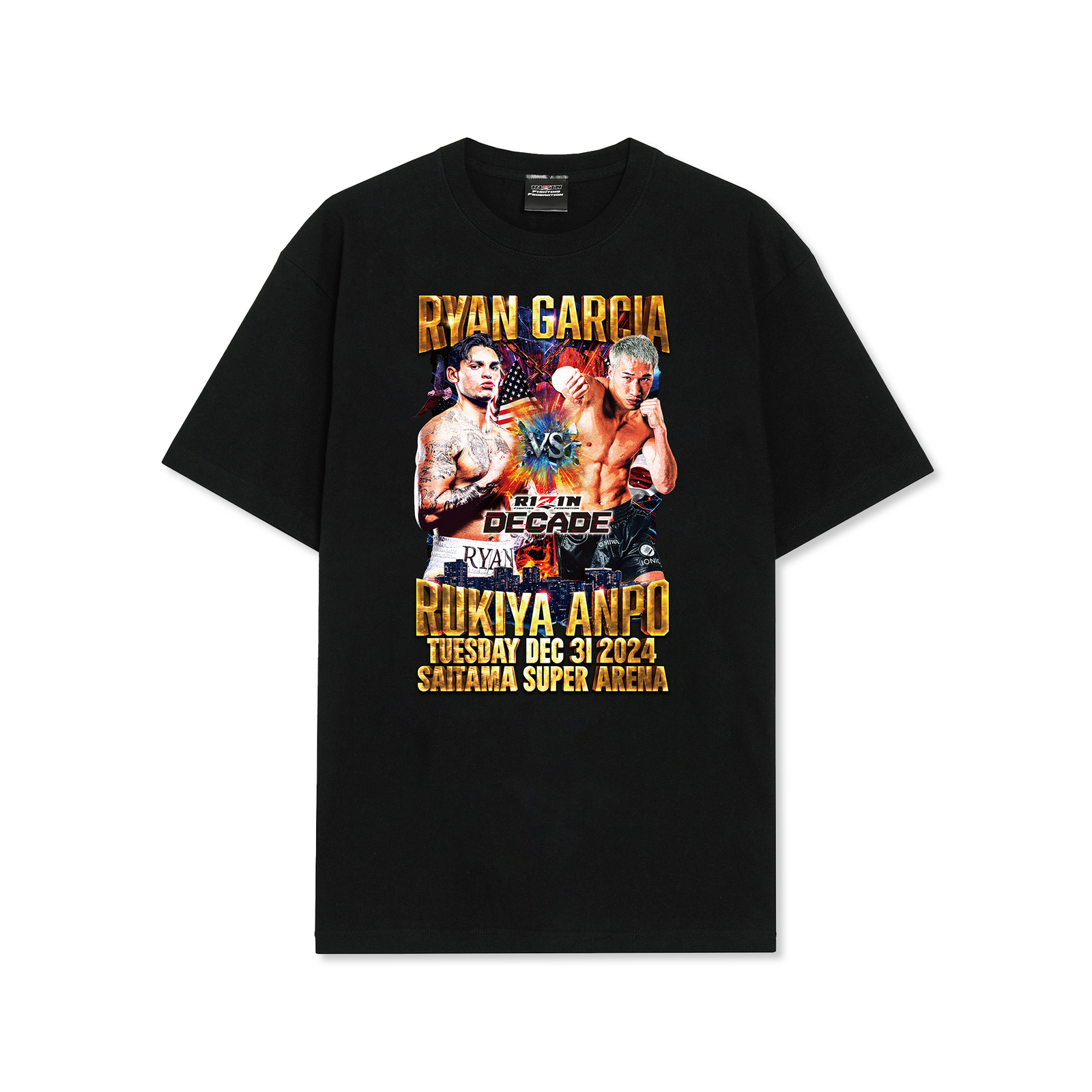 幻のRIZIN DECADE】ライアン・ガルシア vs. 安保瑠輝也 Tシャツ 幻のRIZIN DECADE】ライアン・ガルシア vs. 安保瑠輝也 Tシャツ