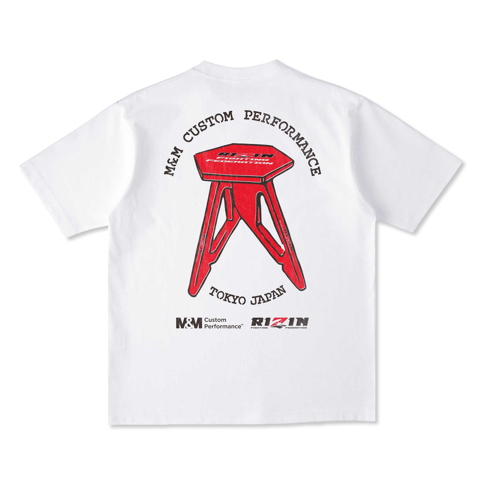RIZIN 公式グッズ】RIZIN x M&M RED STOOL Tee M&M CUSTOM PERFORMANCE