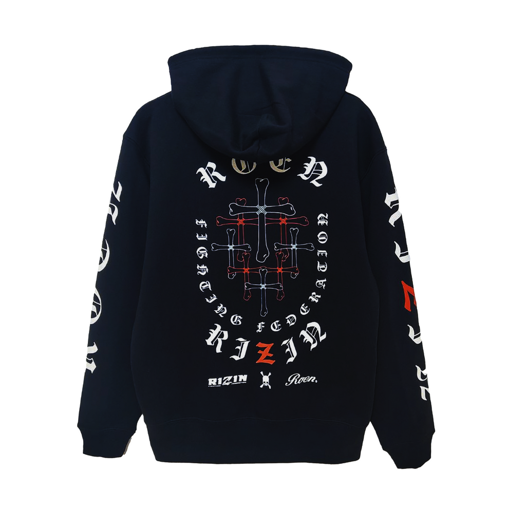 RIZIN 公式グッズ】RIZINxRoen CROSS BONE PARKA BLK ライジン ロエン RIZIN 公式グッズ】RIZINxRoen CROSS BONE PARKA BLK ライジン ロエン