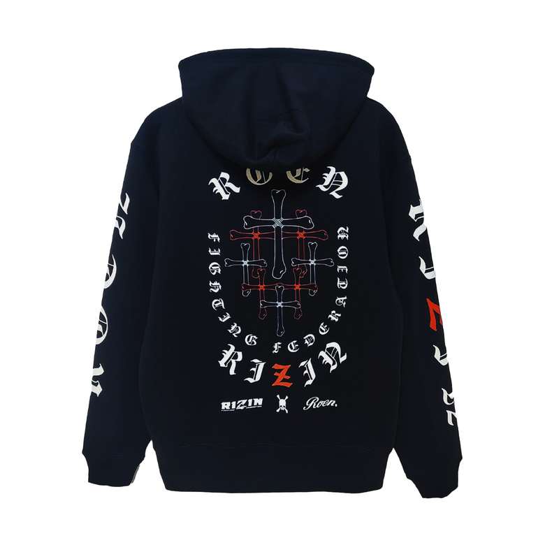 RIZIN 公式グッズ】RIZINxRoen CROSS BONE PARKA BLK ライジン ロエン RIZIN 公式グッズ】RIZINxRoen CROSS BONE PARKA BLK ライジン ロエン