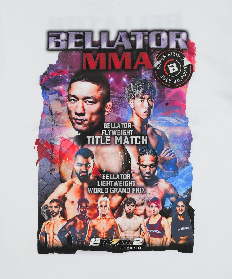超RIZIN.2 BELLATOR [堀口vs神龍 タイトルマッチ] Tシャツ / WHITE