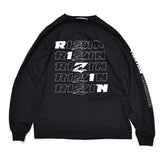 L/SL TEE (5LOGO) / BLACK