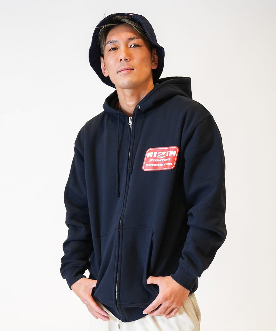 RIZIN SOUVENIR ジップアップスウェットパーカー / NAVY